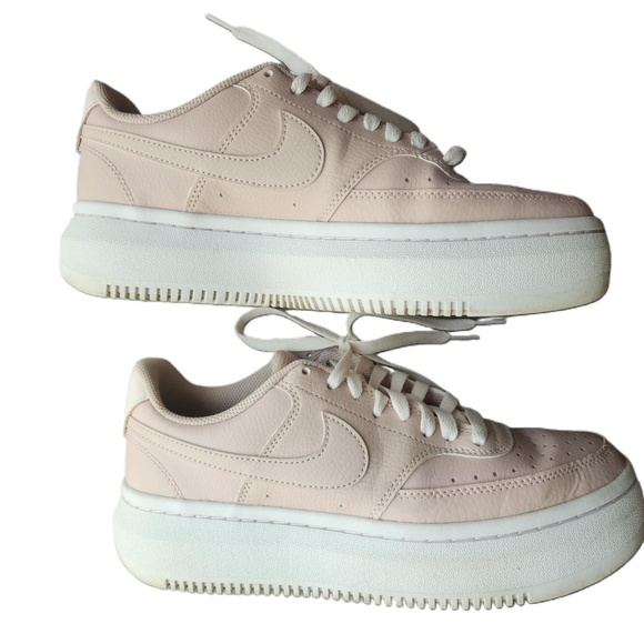 Shoes - Nike Womens Pink Court Vision Alta Platform Sneakers Size 10
